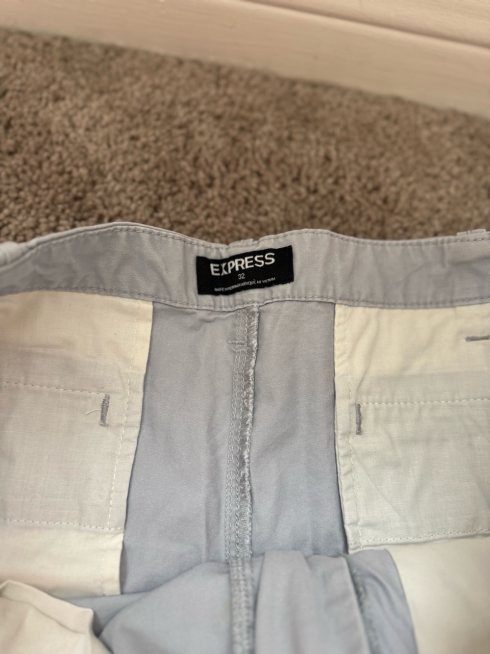 Express men's shorts gray 32 waist - Picture 4 of 5